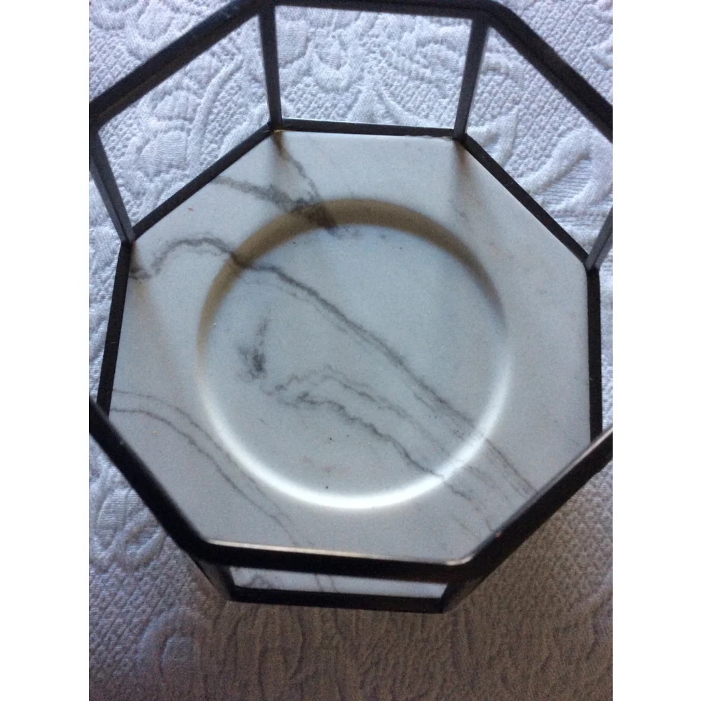 Bath & Body Work Black Octagonal 3 Wick Candle Holder